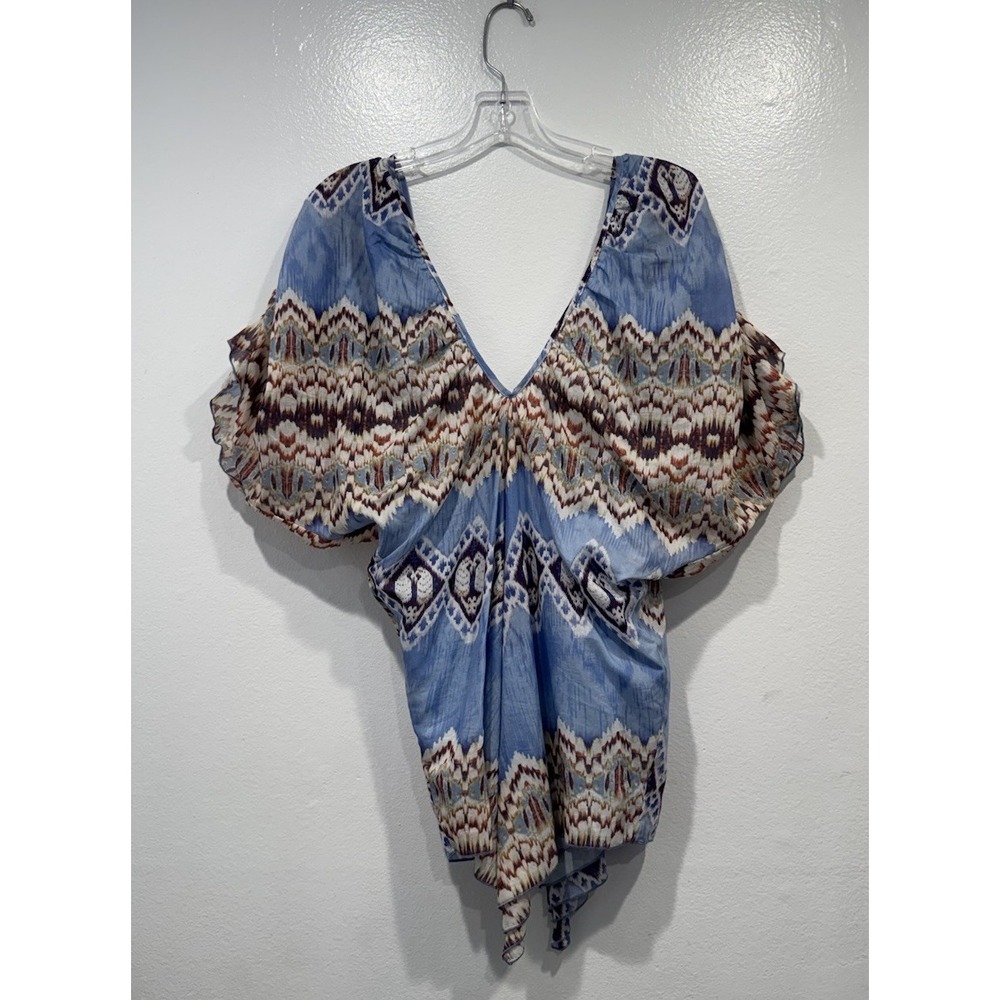 Daughters Of Revolution Ikat Tunic Top Y2K Look Sz 3 Resort Boho Festival Fairy